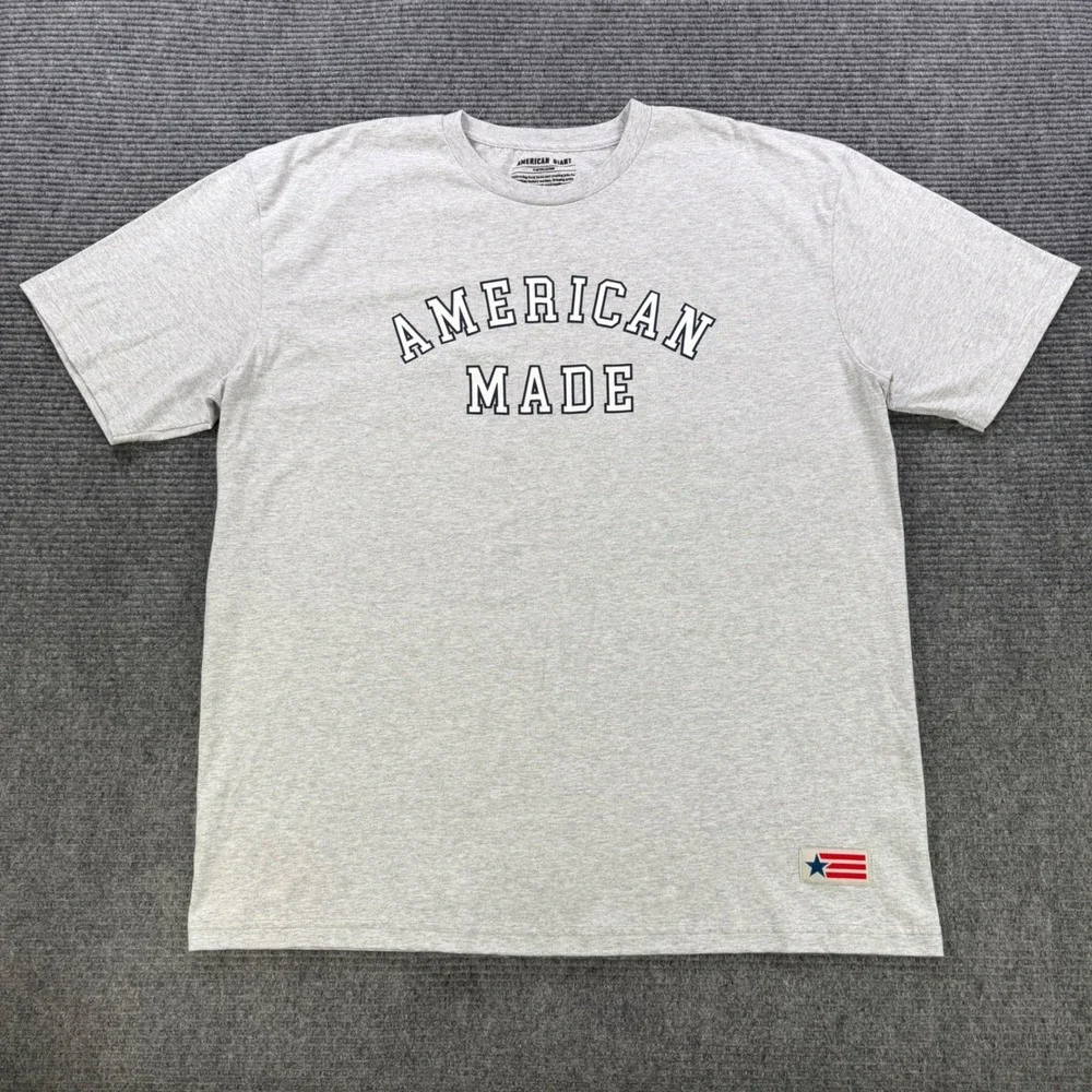 American Giant Mens XXL American Made Graphic T-Shirt Gray Flag Collection USA - Picture 2 of 9